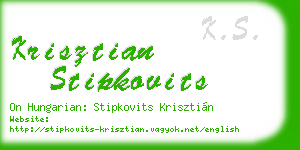 krisztian stipkovits business card